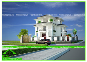 Thiết kế biệt thự 2 tầng sang trọng, đẳng cấp, mang phong cách cổ điển hiện đại