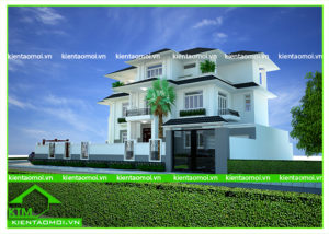 Thiết kế biệt thự 2 tầng sang trọng, đẳng cấp, mang phong cách cổ điển hiện đại tại KTM Bảo Lộc